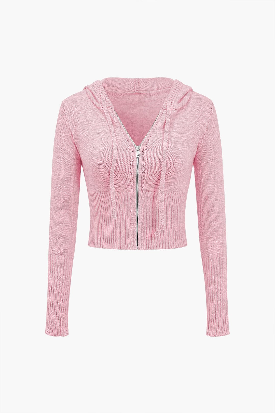 Strick-Set Damen Kapuzenjacke Schlaghose Warm