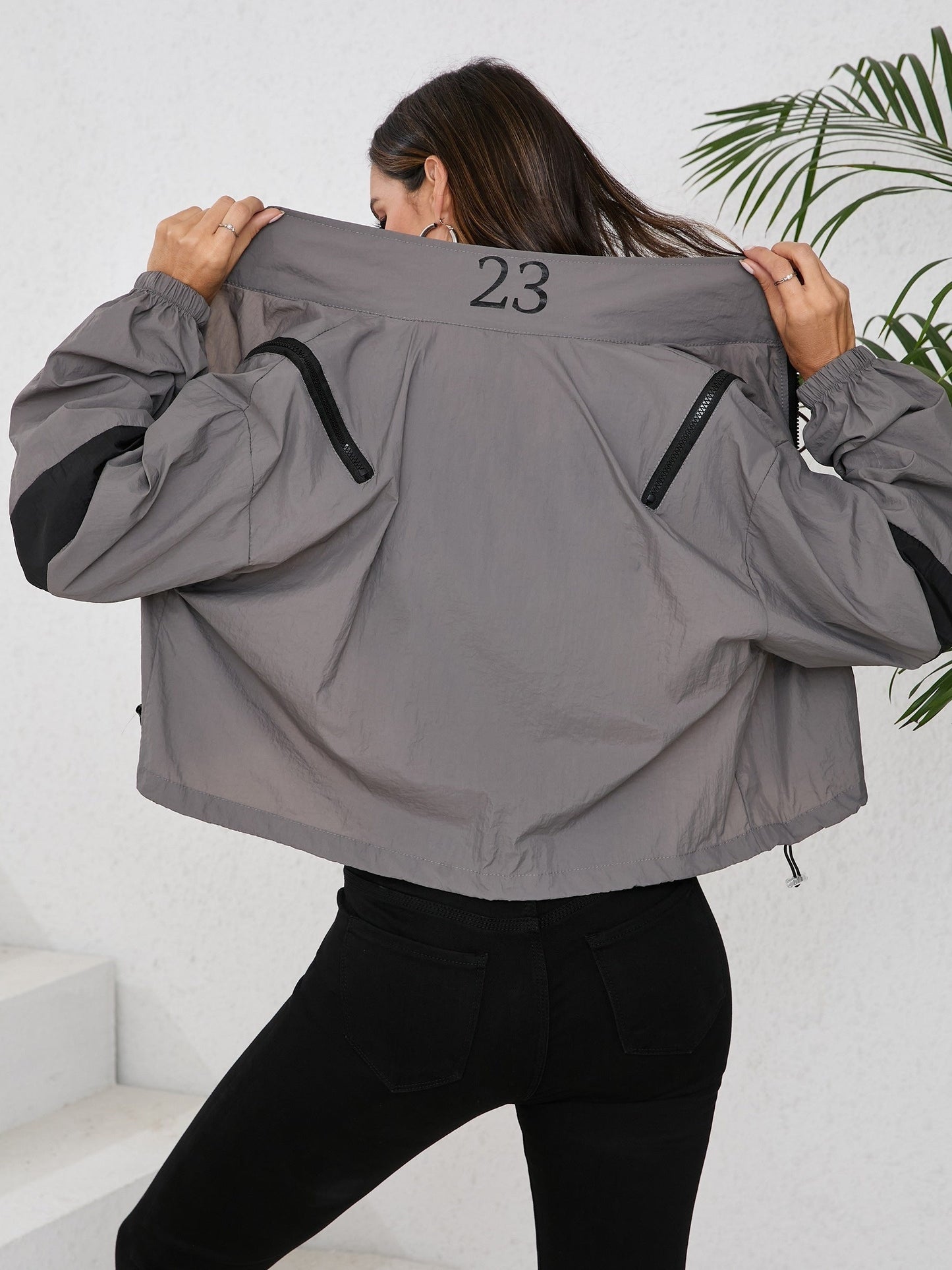 Wasserabweisende Damenwindbreakerjacke Sportlich
