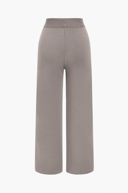 Damen Strick-Zweiteiler Klassischer Cardigan mit Hose