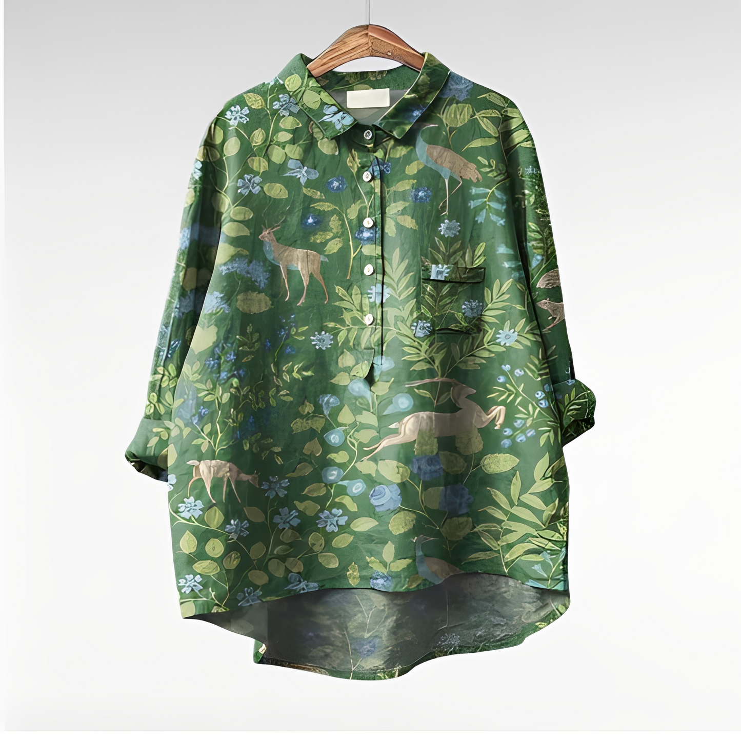 Damen Bluse Blumenmuster Elegante Frauenbluse