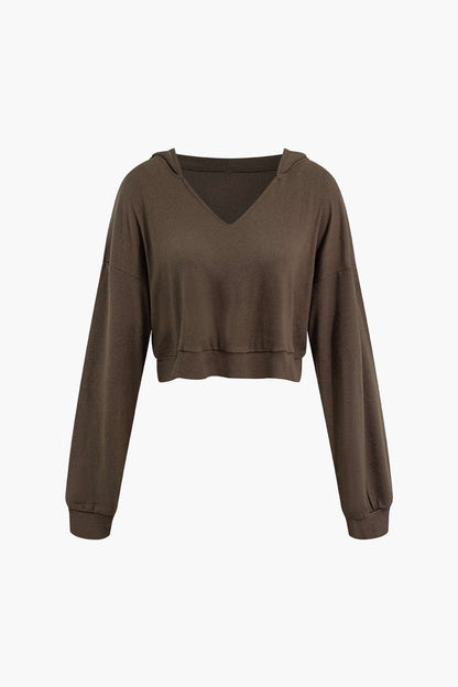 Damen Hoodie Midi Kleid Set Zweiteiler Lässig