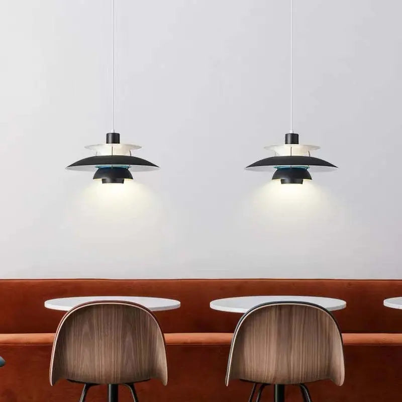 MaxMosaic | Moderne Schatten LED Hängelampe Buntes Metall Wohn/Schlafzimmer/Esszimmer Zendoo.de