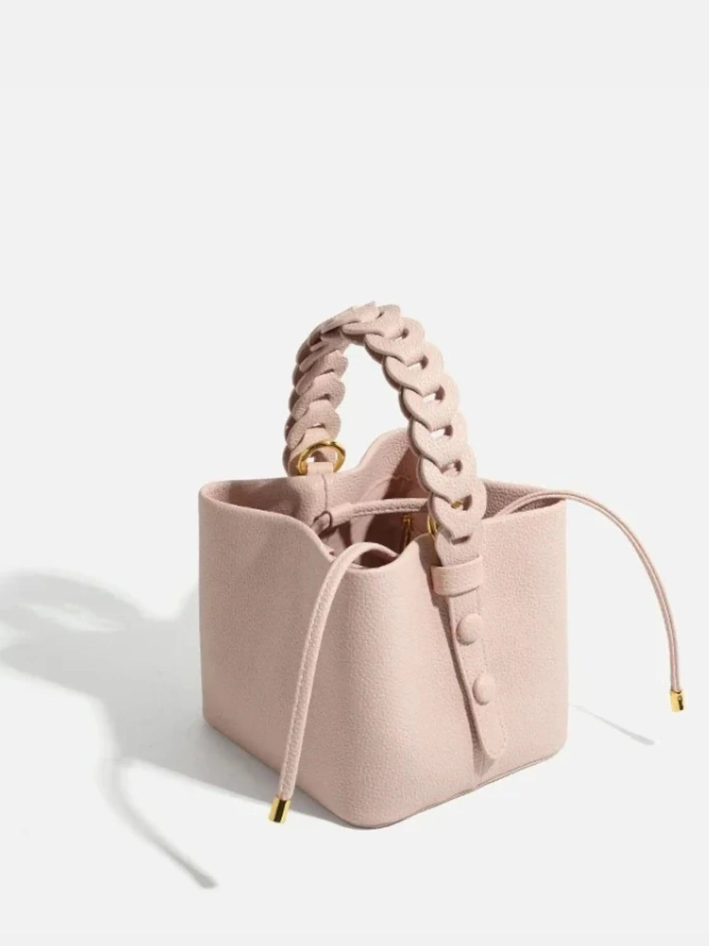 Elegante Damenhandtasche Geflochtener Henkel Strukturiert