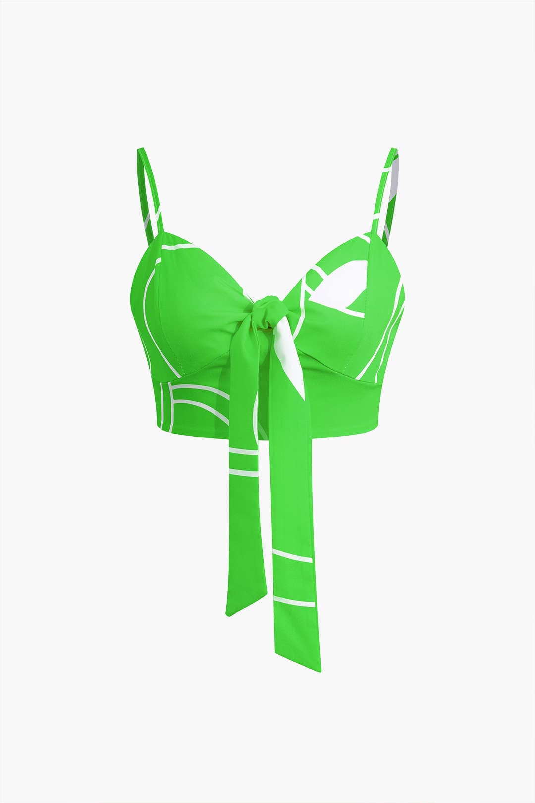 Damen Zweiteiler Baumwolle Knoten-Oberteil Bambus-Print-Hose