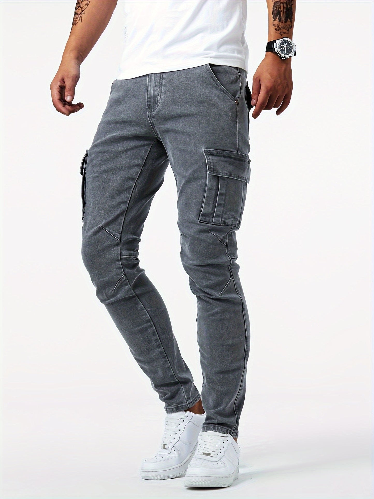 Herren Cargo-Hose Stretch Elastisch Bequem