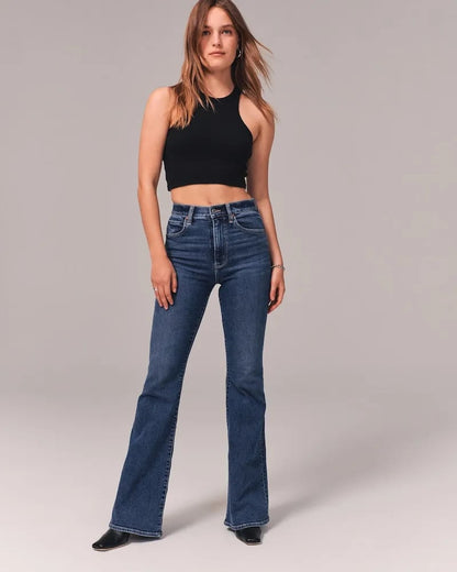 Damen High Waist Jeans Slim Fit Stilvoll