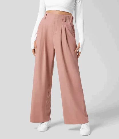 Faye Hose beige mit elastischem Bund und eleganter Passform
