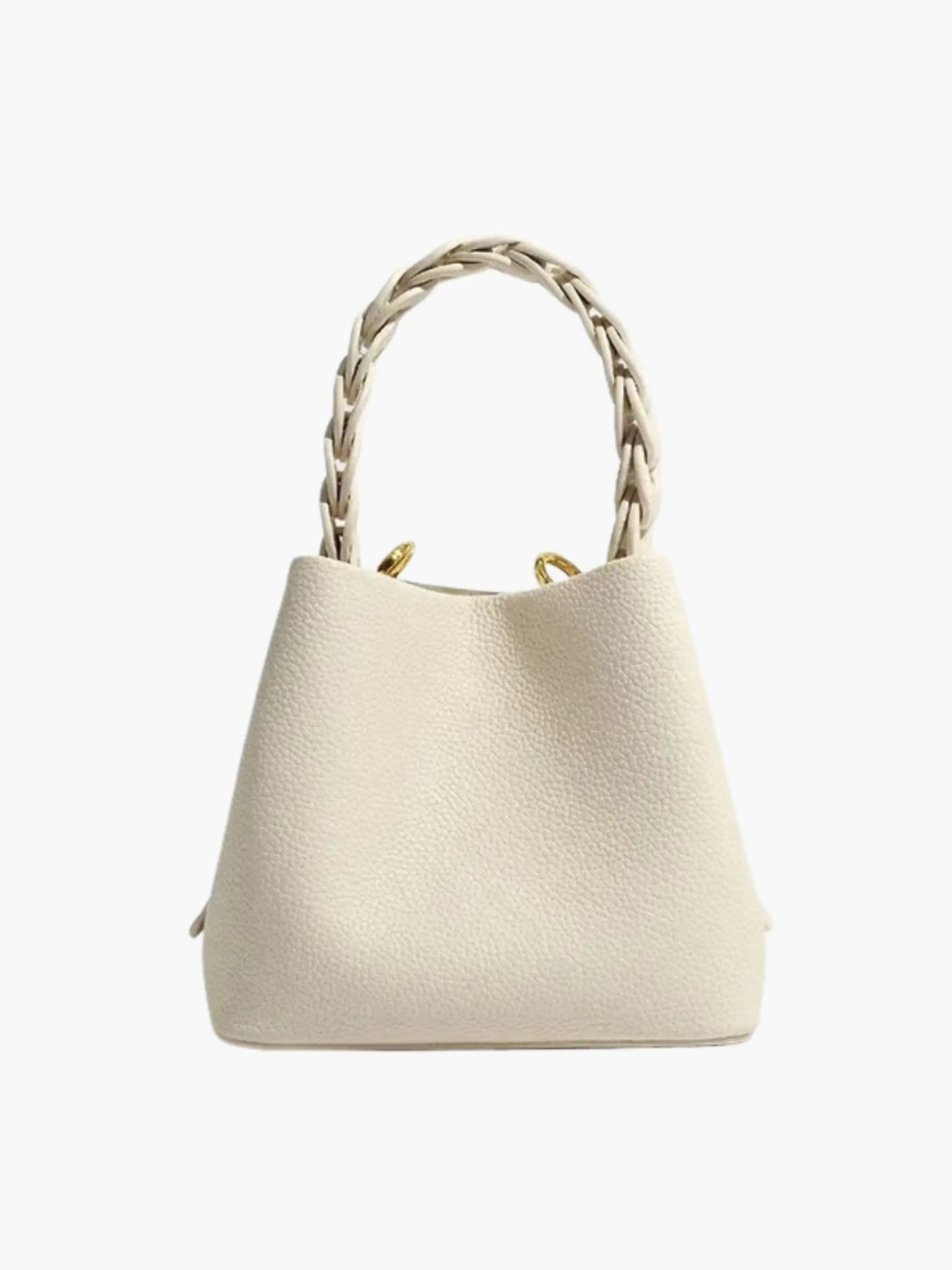 Elegante Damenhandtasche Geflochtener Henkel Strukturiert