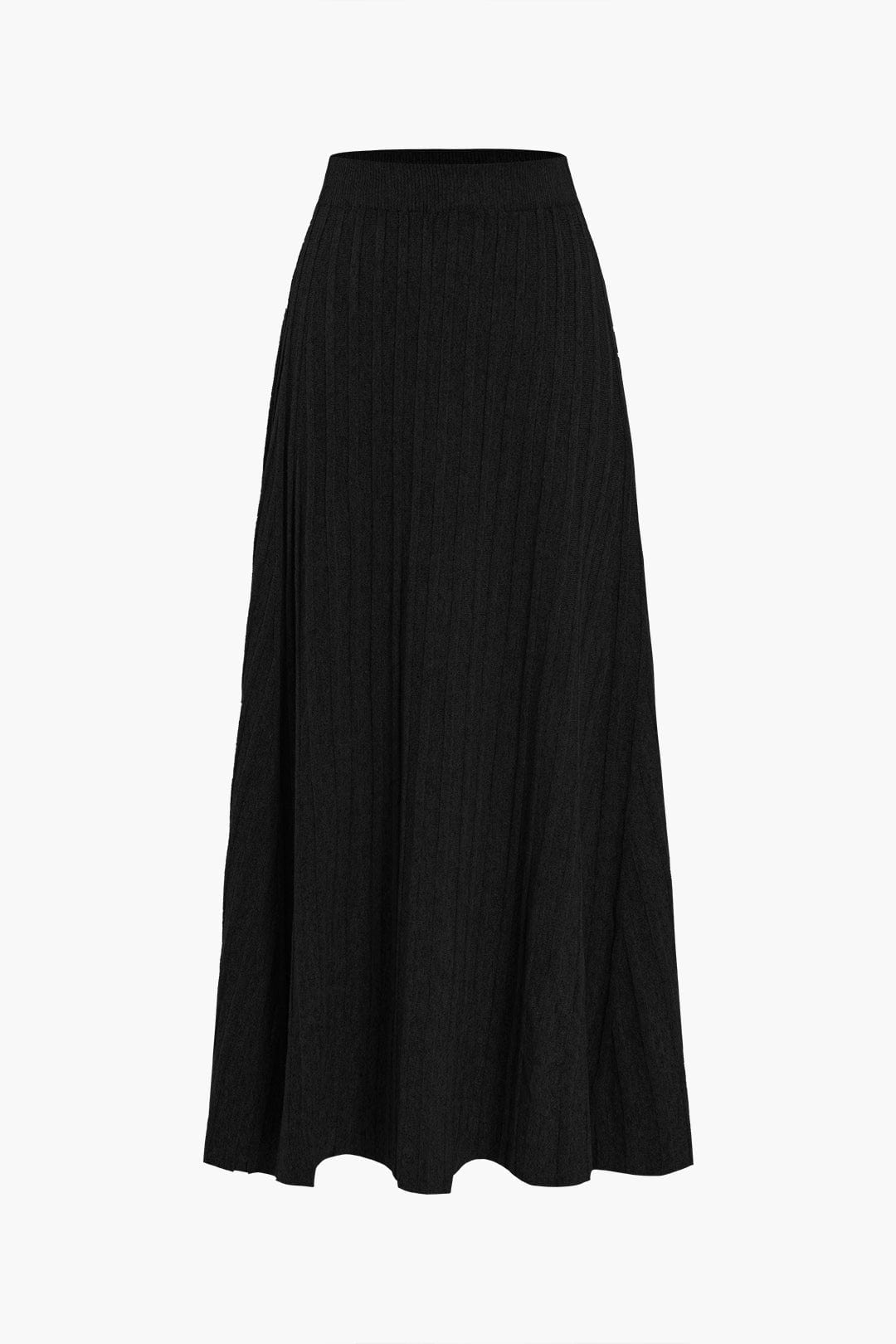 Damen Midirock Plissee Elastisch