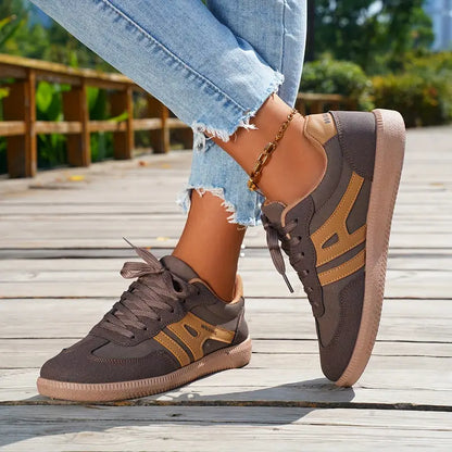 Damen Sneaker Bequem Schnürsenkel Passform Weite