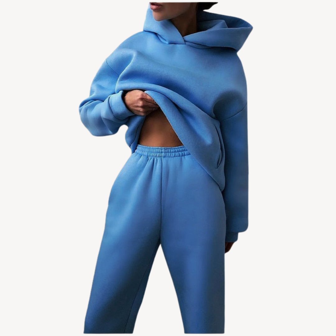 Damen Hoodie Set Sportlich Comfort Jogginghose