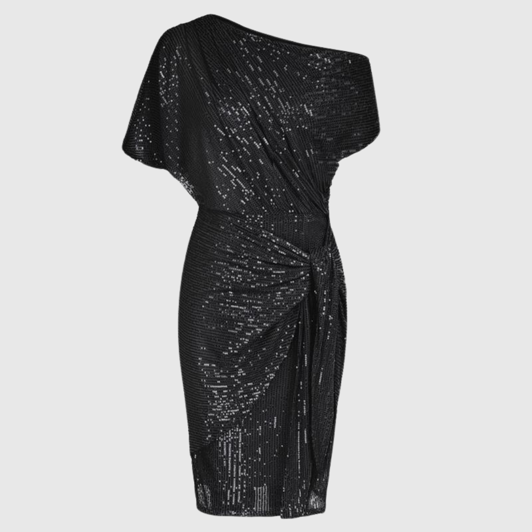 Damen Bodycon Kleid mit Pailletten Glitzernd