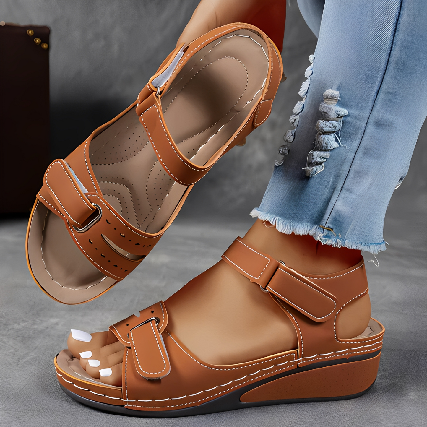 Damen Sandalen Elegant Leder