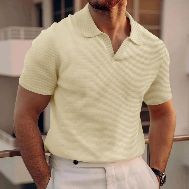 Herren Poloshirt Waffelstruktur Lässig Modern - Norvielle