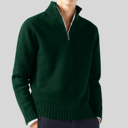 Herren Pullover Halb-Reißverschluss Warm