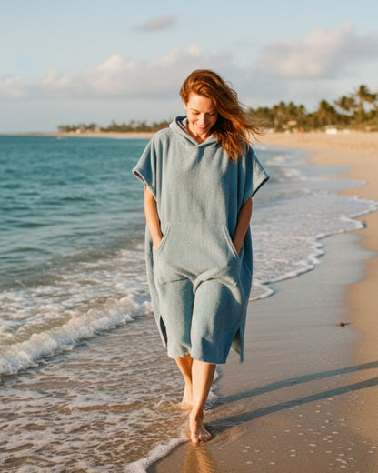 Damen Sommerponcho Leichtes Strandkleid