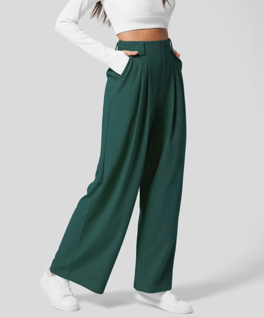 Damenhose Weite Beine Elegant