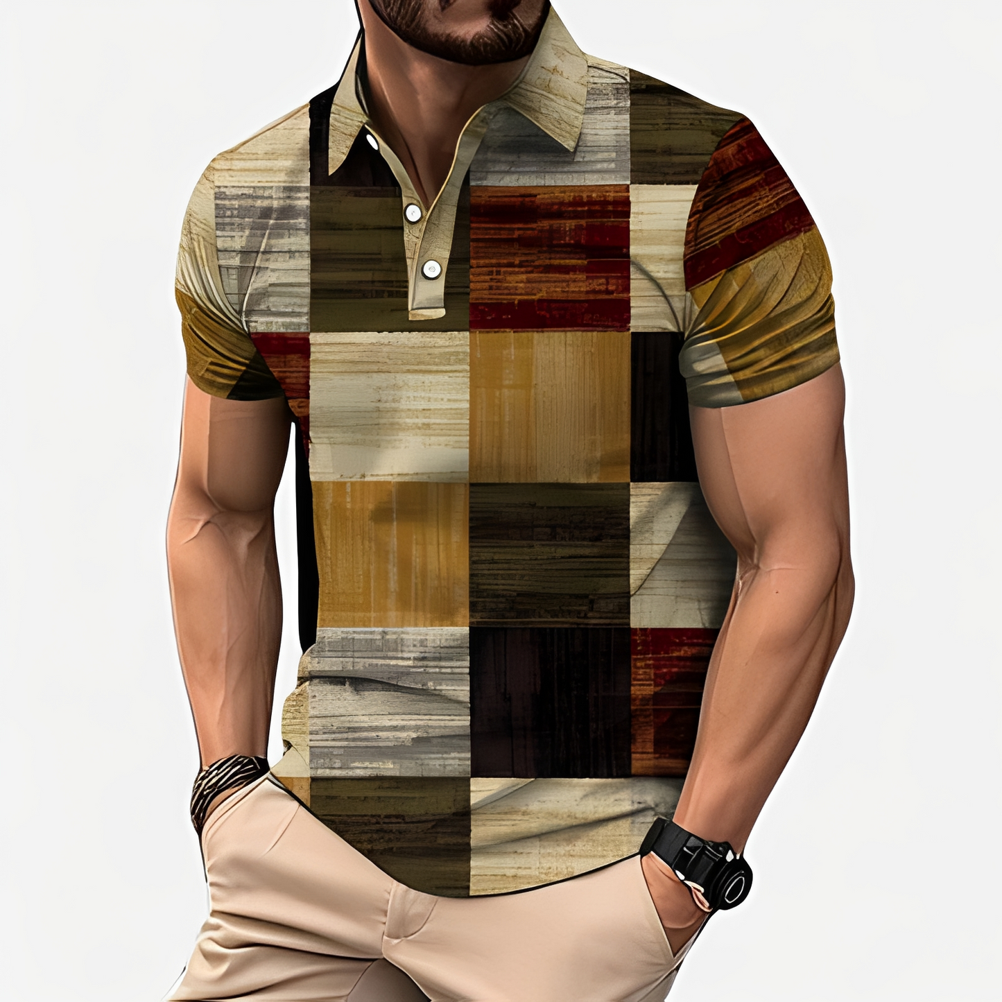 Herren T-Shirts Slim Fit Stilvoll Modern