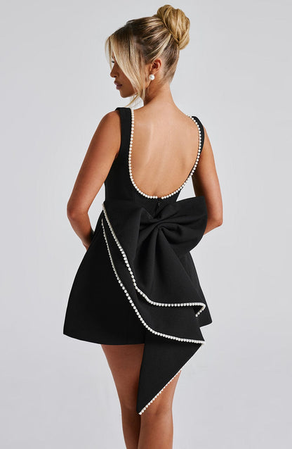 Damen Minikleid Hochzeitsgast Struktur Optik