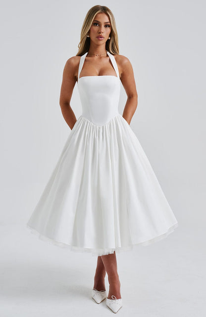 Damen Hochzeitsgästekleid Midi Elegant