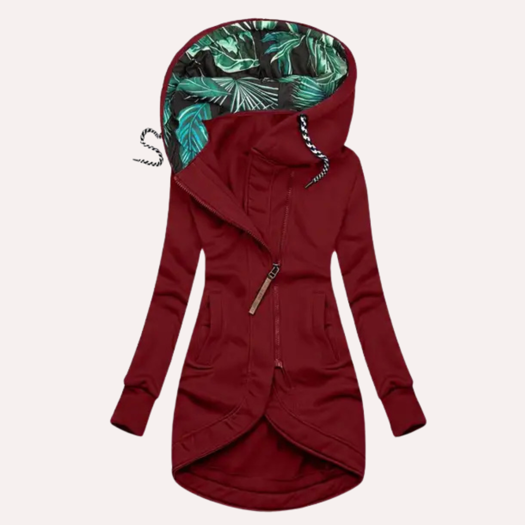 Damen Hoodie Kapuze Gemustert Trendy