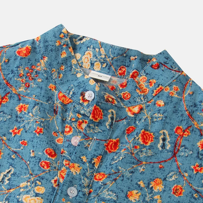 Herren Freizeithemd Bunt Modern Baumwolle