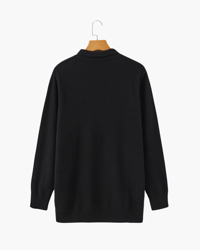 Herren Kaschmirpullover Polokragen Warm