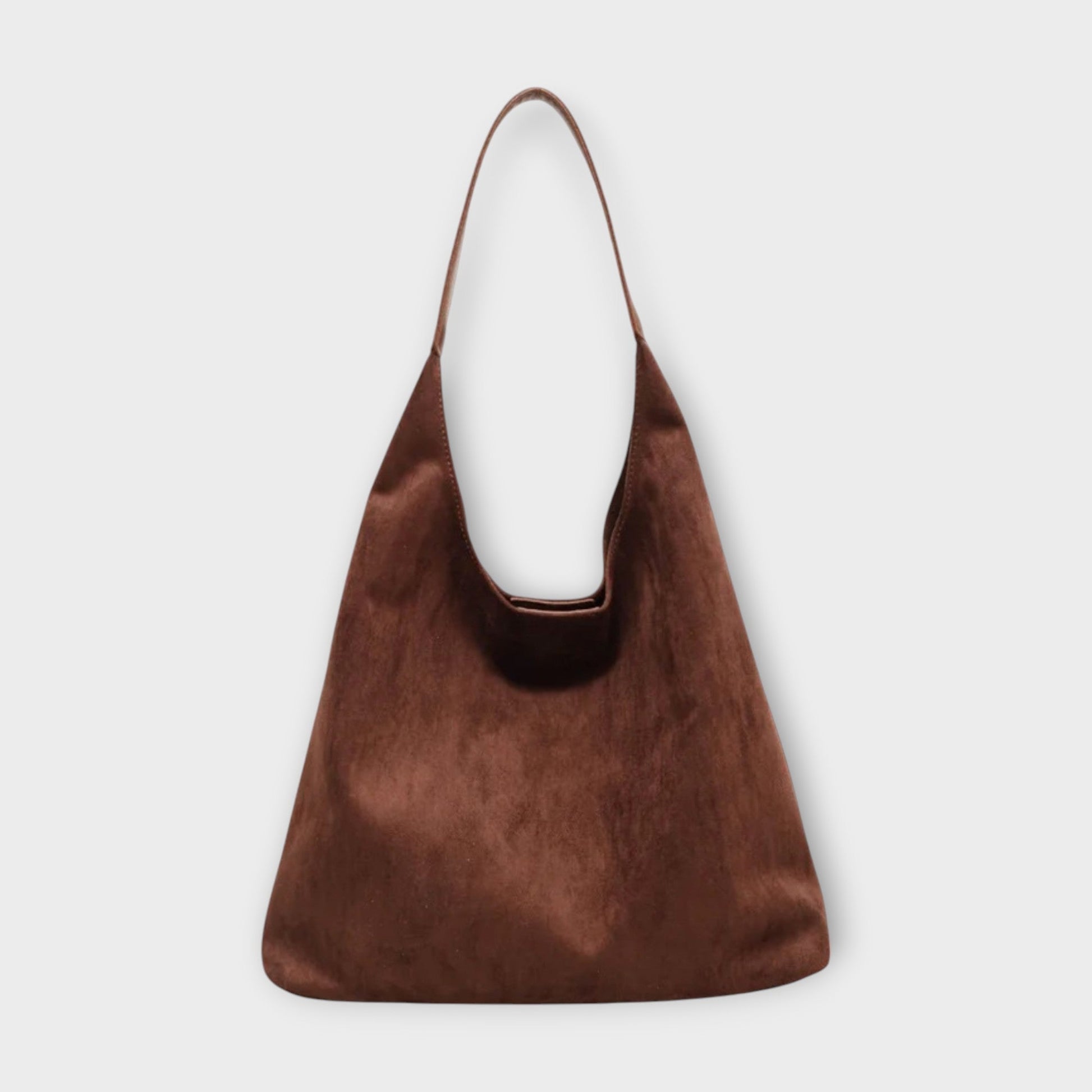 Damen Schultertasche Leder Minimalistisch Schwarz - Norvielle