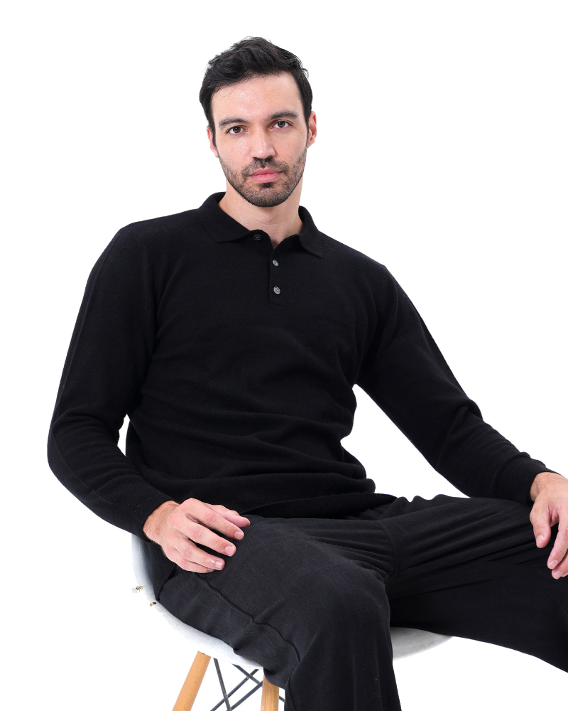 Herren Kaschmirpullover Polokragen Warm