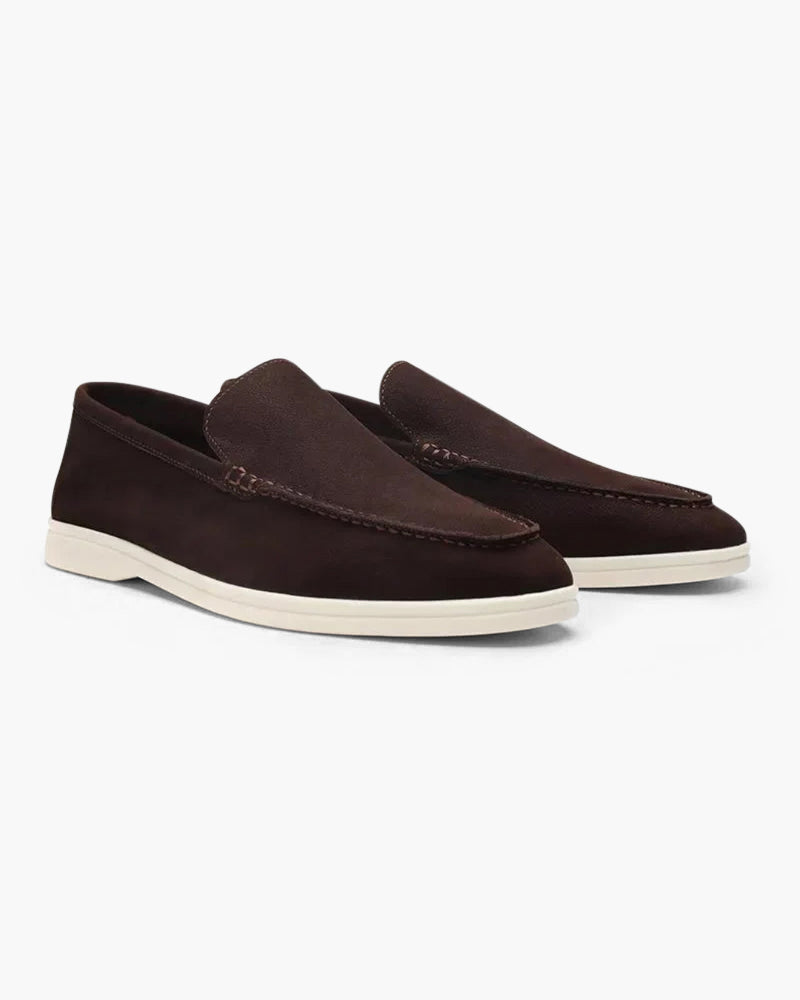 Herren Leder Loafer Vintage Braun Cowhide Elegante
