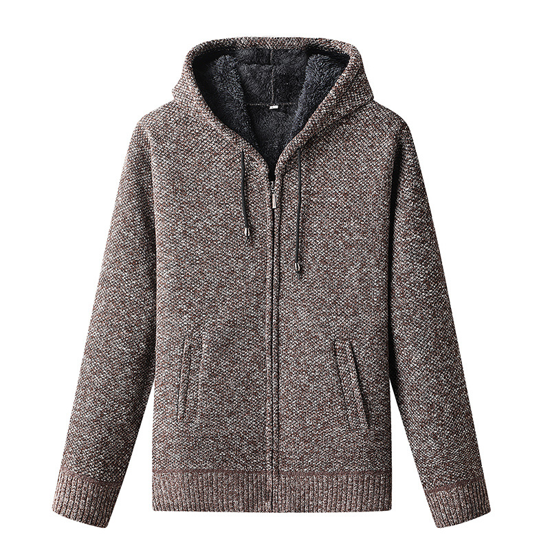 Herren Strickjacke Warme Wolle Dunkelblau - Norvielle