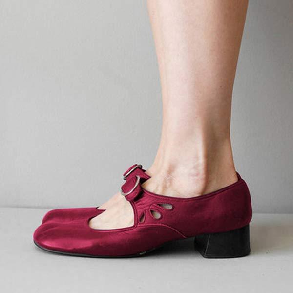 Damen Orthopädische Keilsandalen Leder Verstellbare Schnalle