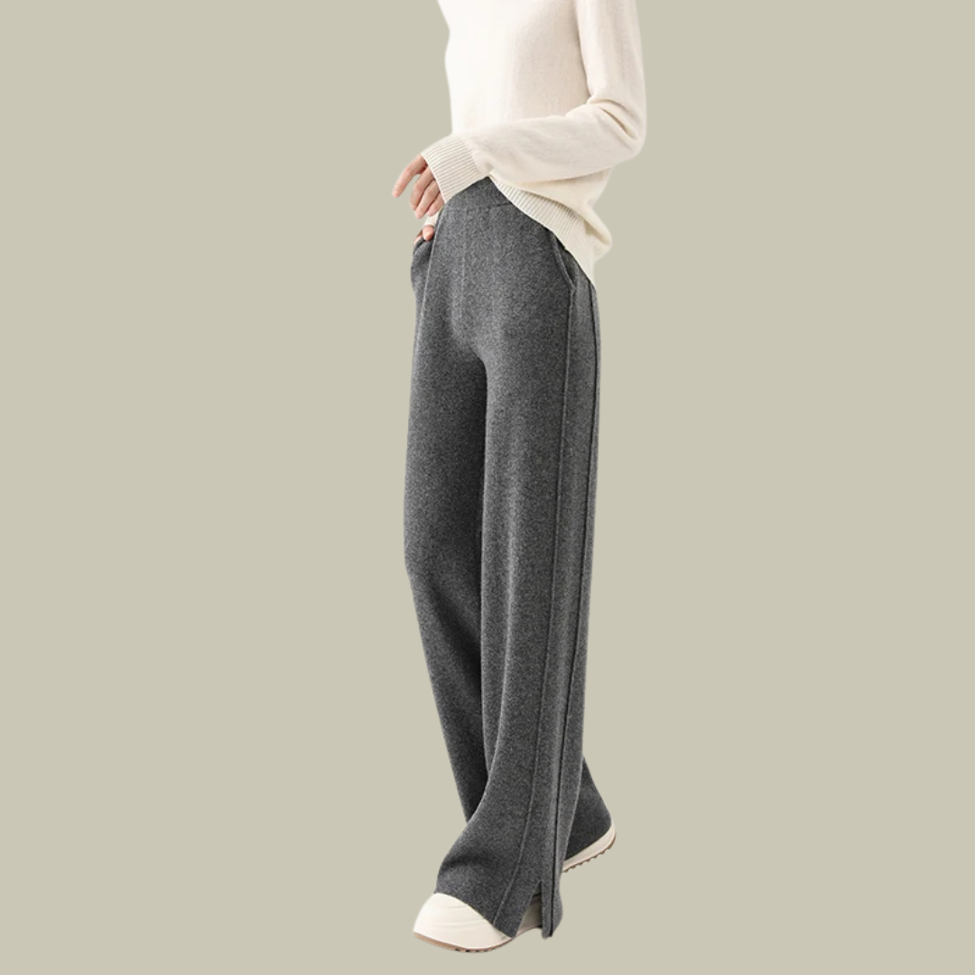 Damen Strickhose Locker Geschnitten Bequem