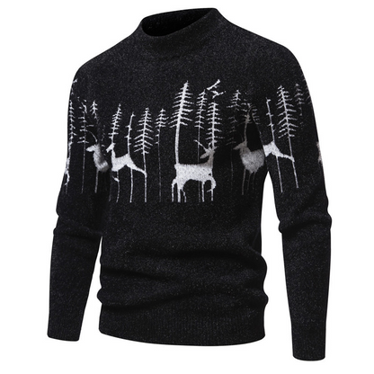 Herren Weihnachtspullover Warm Modern Rot