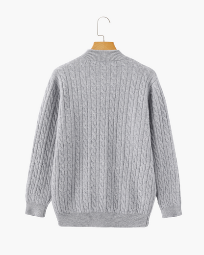 Herren Pullover Kaschmir Chunky Knit Warm Kabelmuster