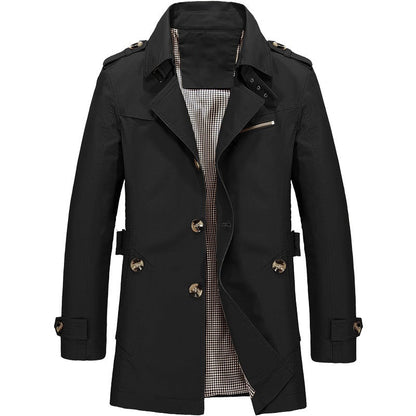 Herren Trenchcoat Klassisch Elegant