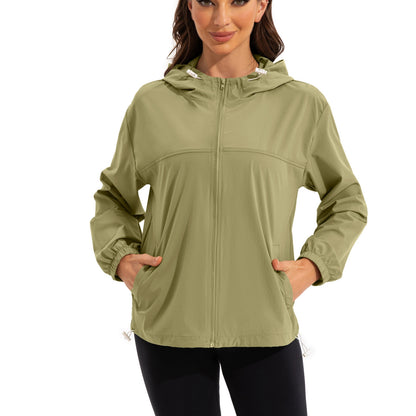 Damen Sportjacke Wasserabweisend Kapuze