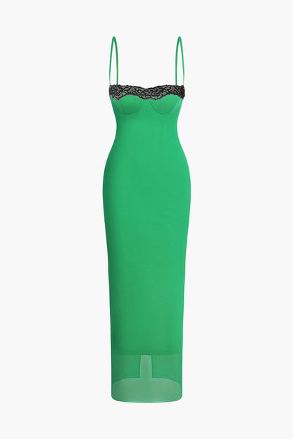 Damen Midi-Robe mit Camisole-Oberteil