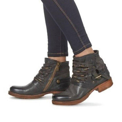 Damen Stiefeletten Lässig Schnalle