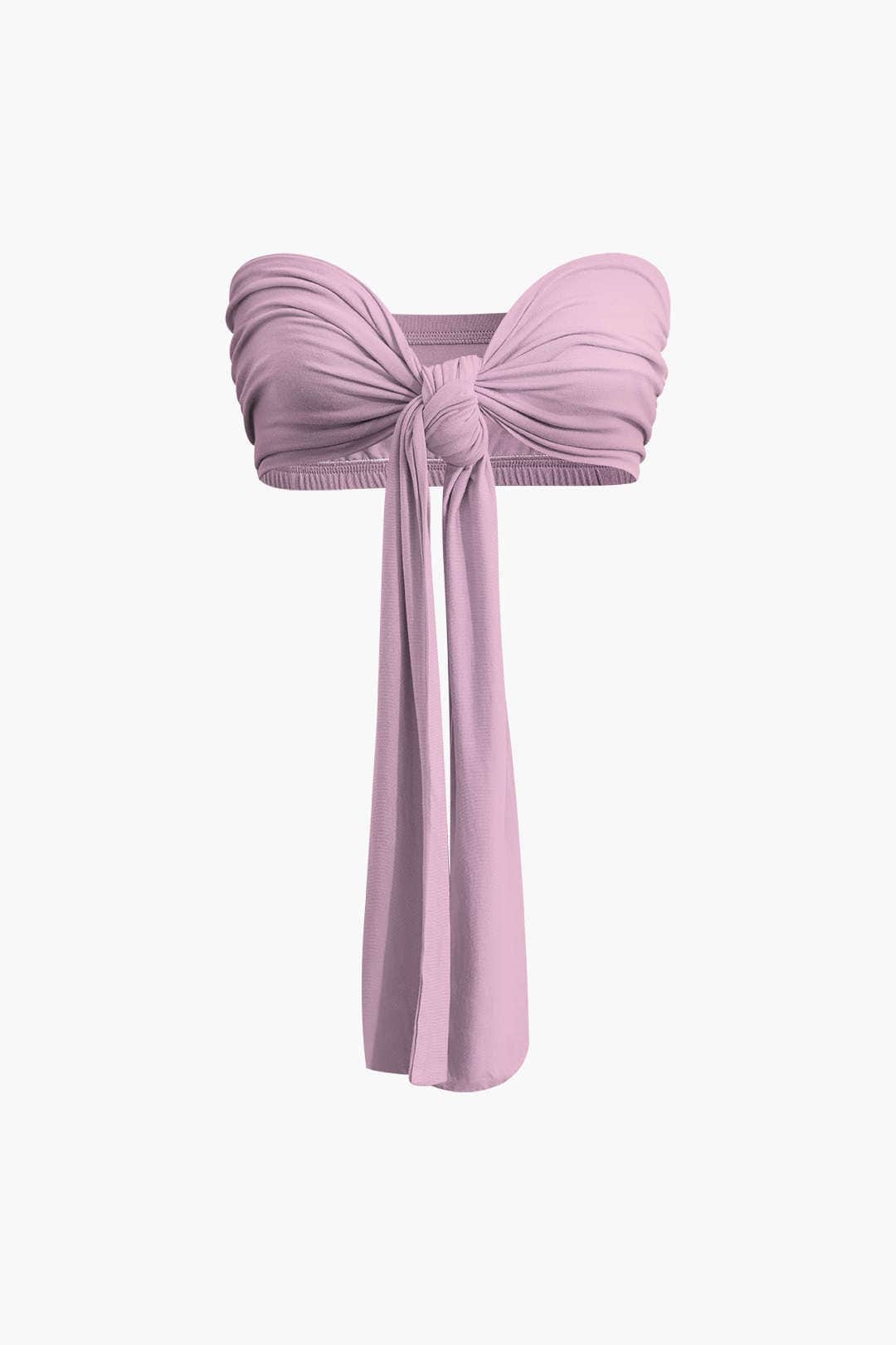 Damen Zweiteiler Set Schleifen Bikinihose Elegantes Design