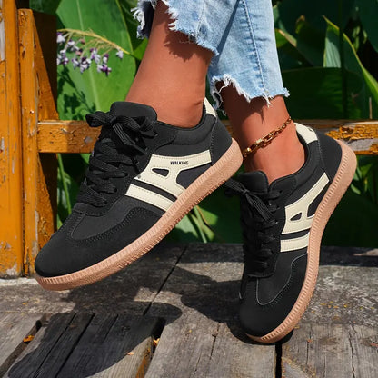 Damen Sneaker Bequem Schnürsenkel Passform Weite