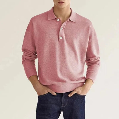 Herren Langarm-Poloshirt Klassisch