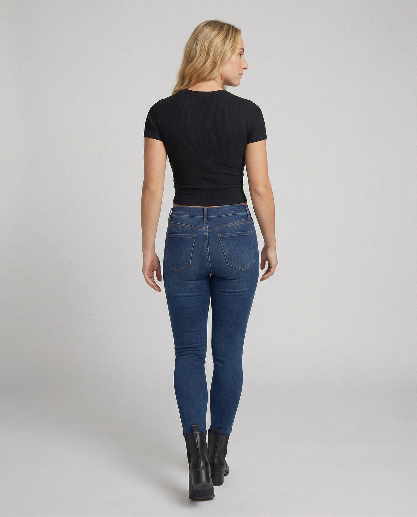 Damen T-Shirt Elastisch Slim Fit Rundhals Kurzarm Einfarbig Sommer