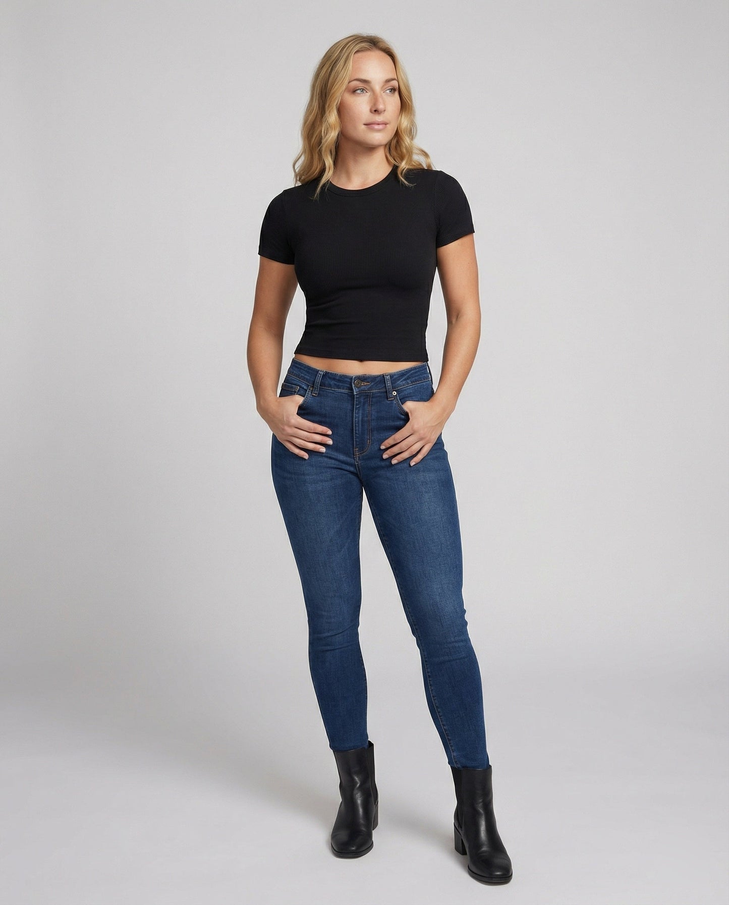 Damen T-Shirt Elastisch Slim Fit Rundhals Kurzarm Einfarbig Sommer - Norvielle