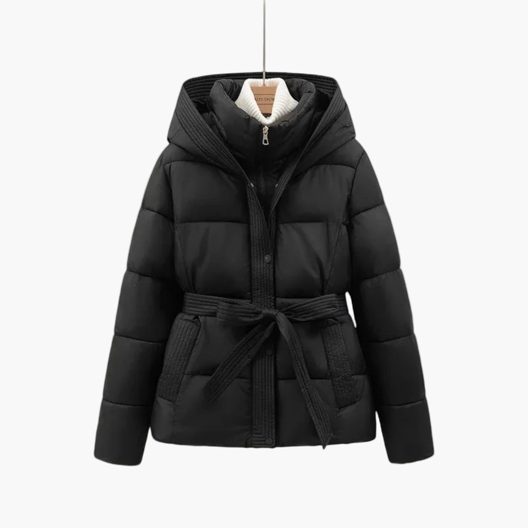 Damen Daunenjacke Warm mit Gürtel und Daunenfutter - Norvielle