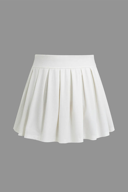 Damen Zweiteiler Weste Faltenrock Elegant