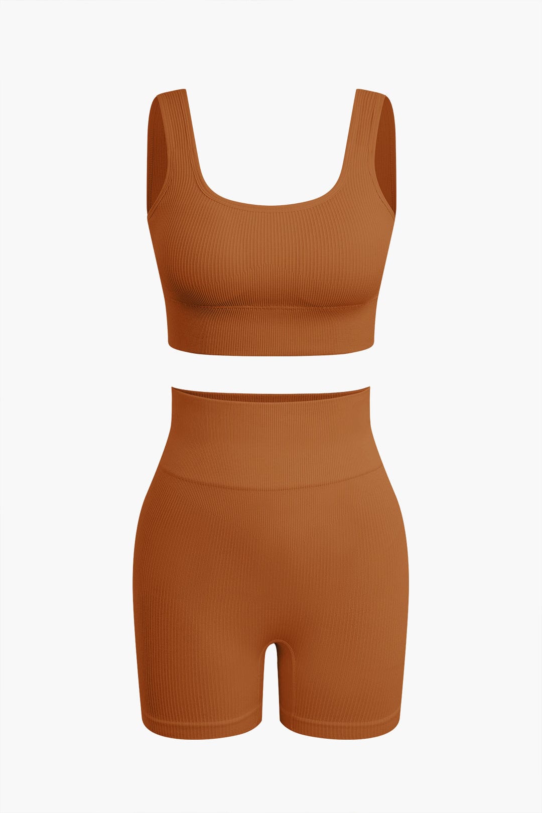 Damen Sport-Set Nahtloses Crop- Yoga-Shorts
