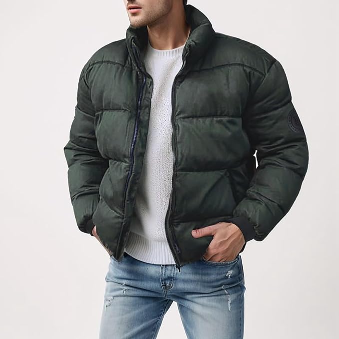 Herren Pufferjacke Warm Isoliert Wasserabweisend