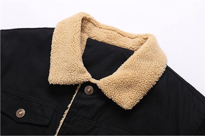 Herren Leder-Bomberjacke Jeansoptik
