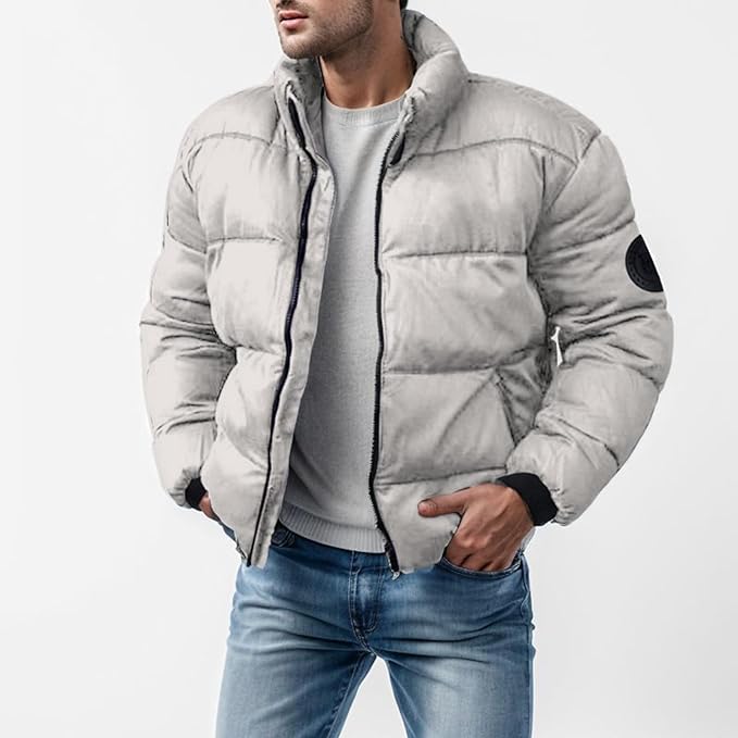 Herren Pufferjacke Warm Isoliert Wasserabweisend